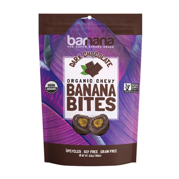 Chocolate Banana Bites 3.5 oz., PK12, Barnana, Mfr#: 3030